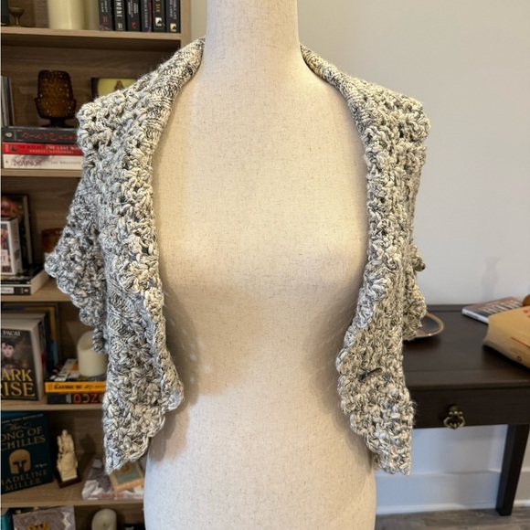 JONES NY | Chunky Knit Gray Cardigan Medium - Picture 1 of 4